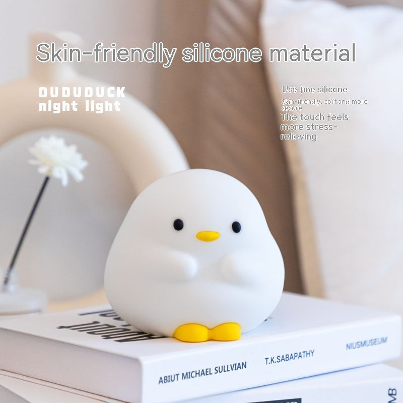 Cute Duck LED Night Lamp Cartoon Silicone USB Rechargeable Sleeping Light