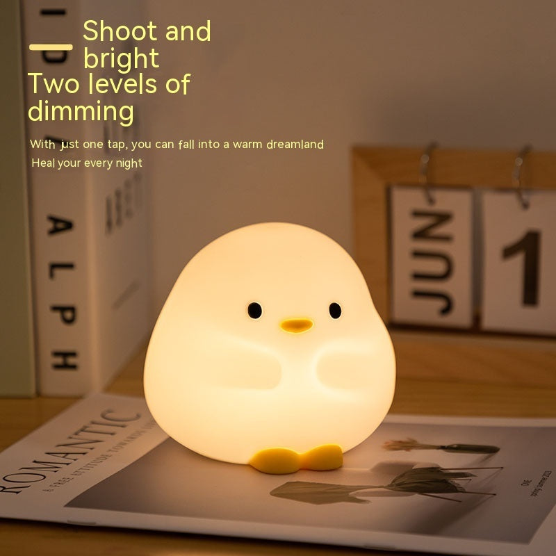 Cute Duck LED Night Lamp Cartoon Silicone USB Rechargeable Sleeping Light