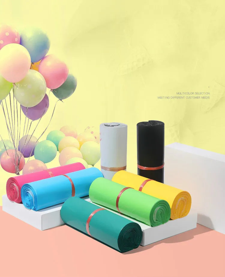 INPLUSTOP Pink Poly Express Mailing Pouch THANK YOU Clothing Opaque Courier Parcel Bag Envelope Logistics Storage Bags