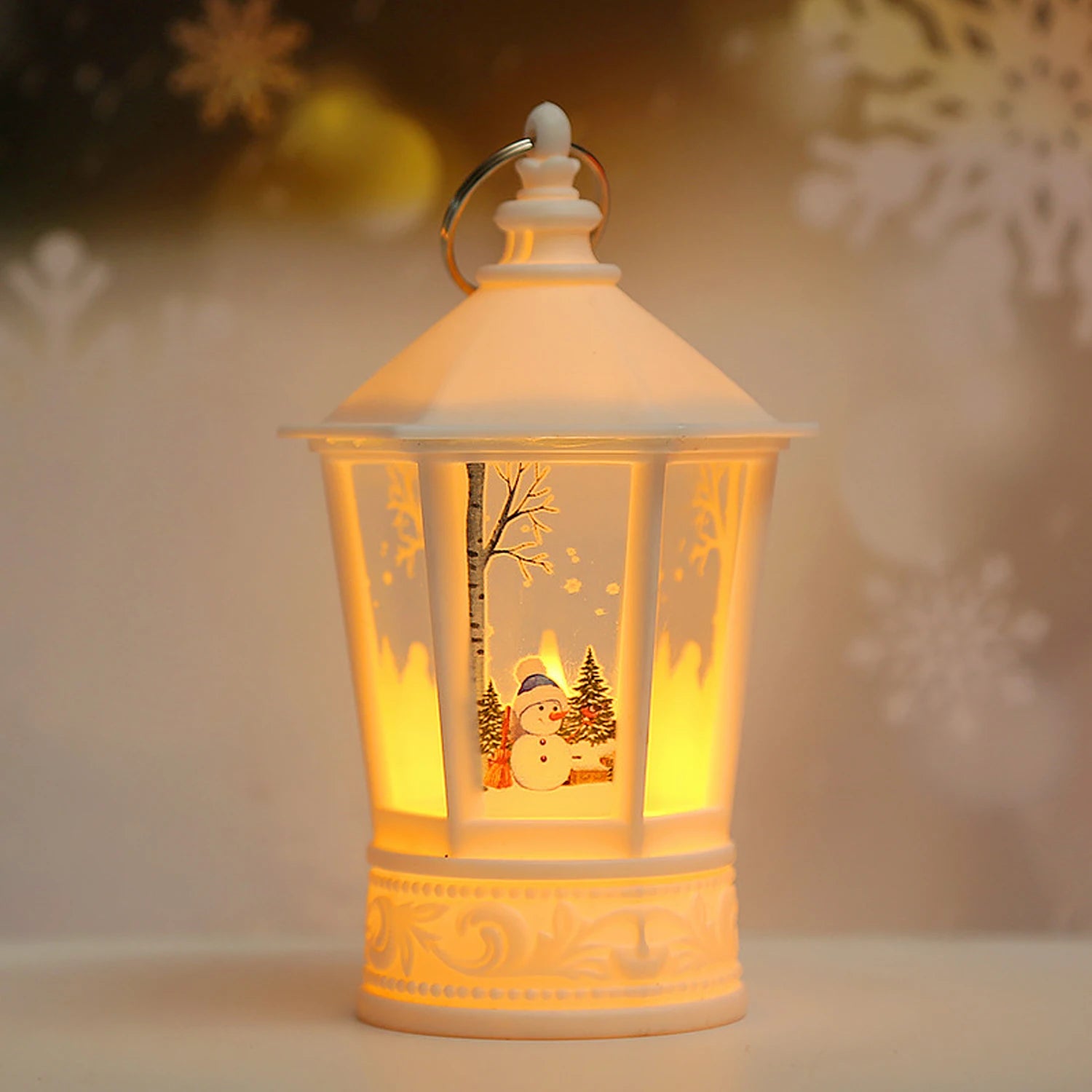 LED Christmas Decoration, Retro Christmas Candle Holder Lamp, Electronic Candle Light,