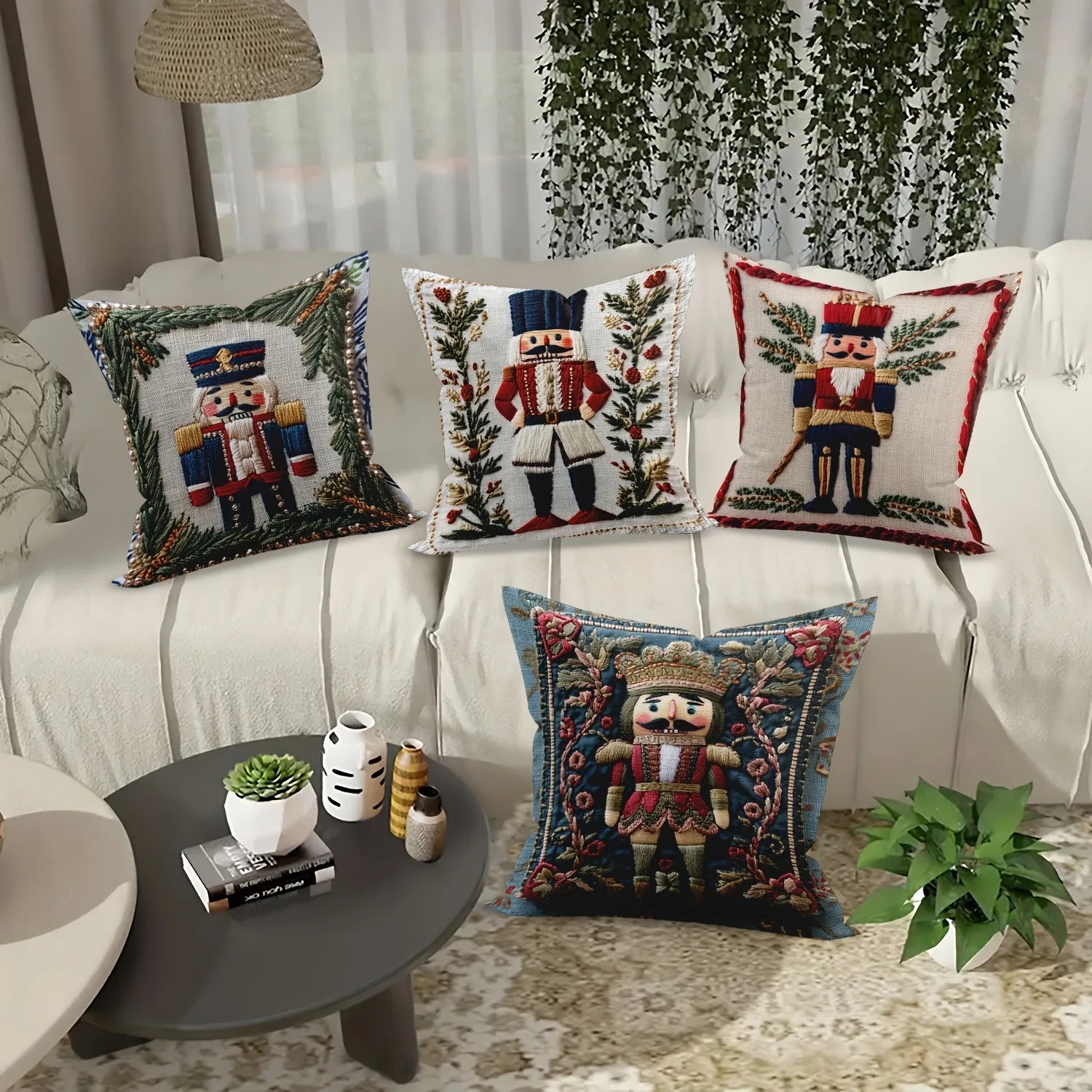 4PcChristmas Nutcracker Printed Pillowcase