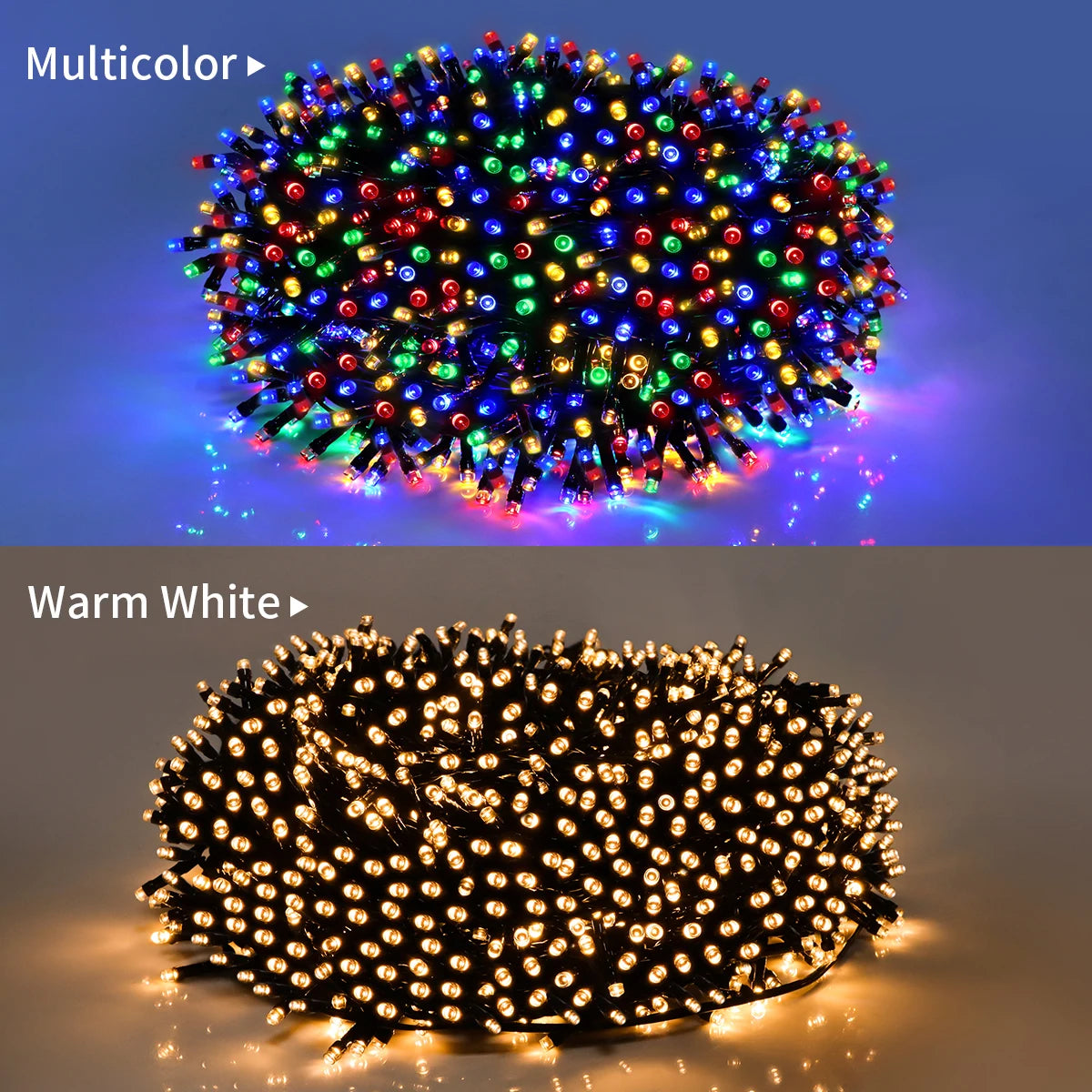Christmas LED String Light 24V Warm White Multi Fairy Lights for Tree Decor, Waterproof Outdoor Room Decoration Garland Light