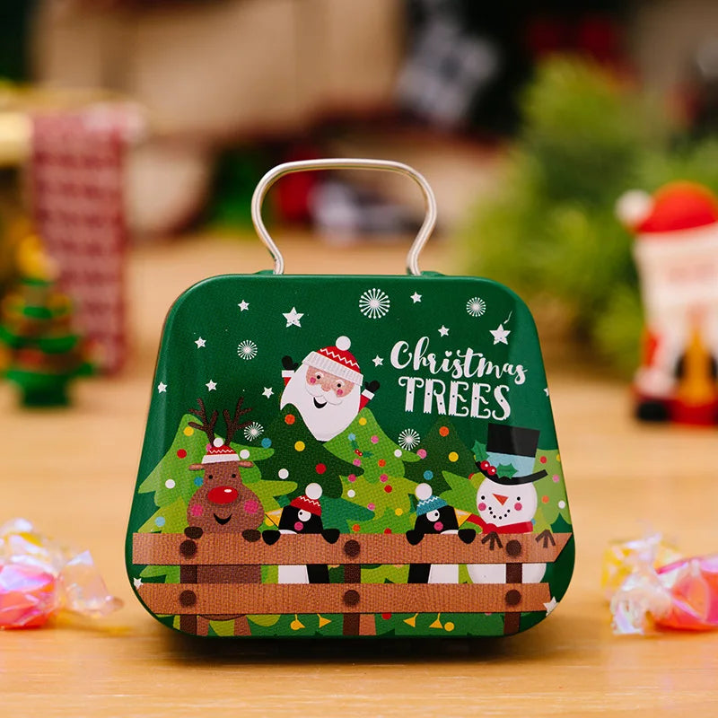 Christmas Decoration Metal Box Handbag Shape Tin Jar Jewelry