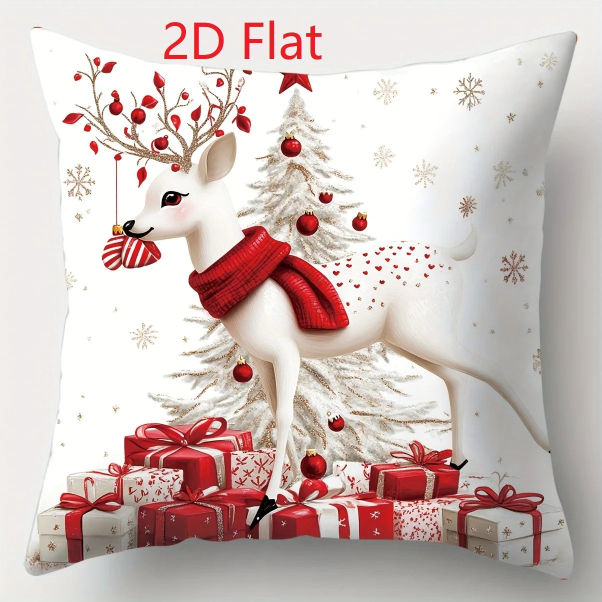 1pcs 2D Christmas Pillow Cover Xmas Party Decoration Xmas Holiday Santa Claus Pillow Cover Navidad Natal New Year Gift
