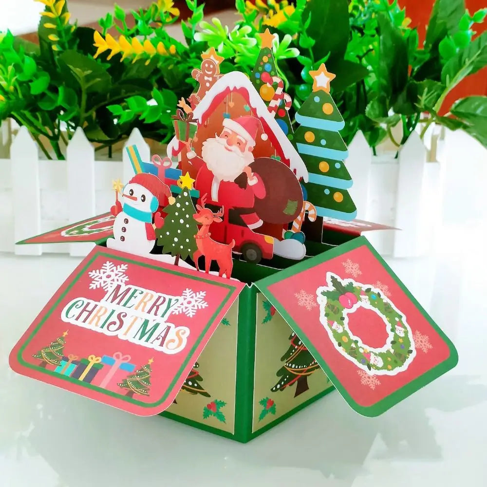 3D Pop Up Greeting Cards Merry Christmas Cards New Year Greeting Cards