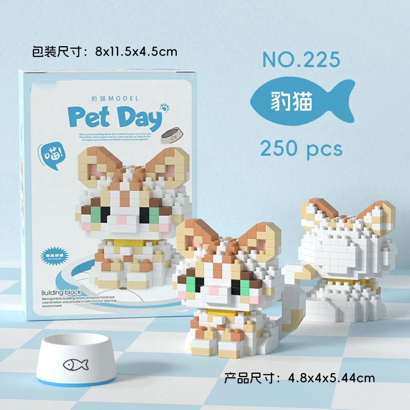 Animal Small Particle Dog Cat  Mini Building Blocks DIY Assembly Brick Sets Educational Toys for Kid 10 To 12 Year Birthday Gift