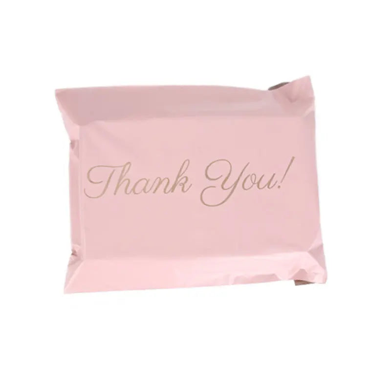 INPLUSTOP Pink Poly Express Mailing Pouch THANK YOU Clothing Opaque Courier Parcel Bag Envelope Logistics Storage Bags
