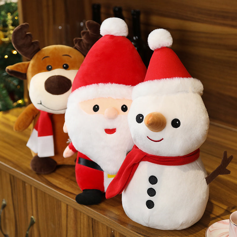 1pc 20CM Lovely Santa Claus Plush Toy Cute Elk Snowman Stuffed Doll Christmas Home Decor Kids New Year Gifts