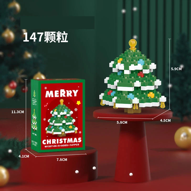 Christmas Gifts Reindeer Mini Building Blocks for Children Girl 6 Year Old christmas winter village mini blocks construction set