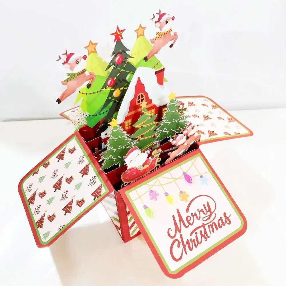 3D Pop Up Greeting Cards Merry Christmas Cards New Year Greeting Cards