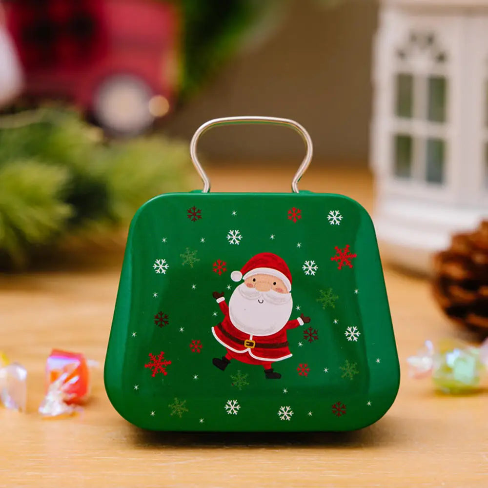 Christmas Decoration Metal Box Handbag Shape Tin Jar Jewelry