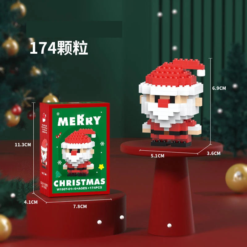 Christmas Gifts Reindeer Mini Building Blocks for Children Girl 6 Year Old christmas winter village mini blocks construction set