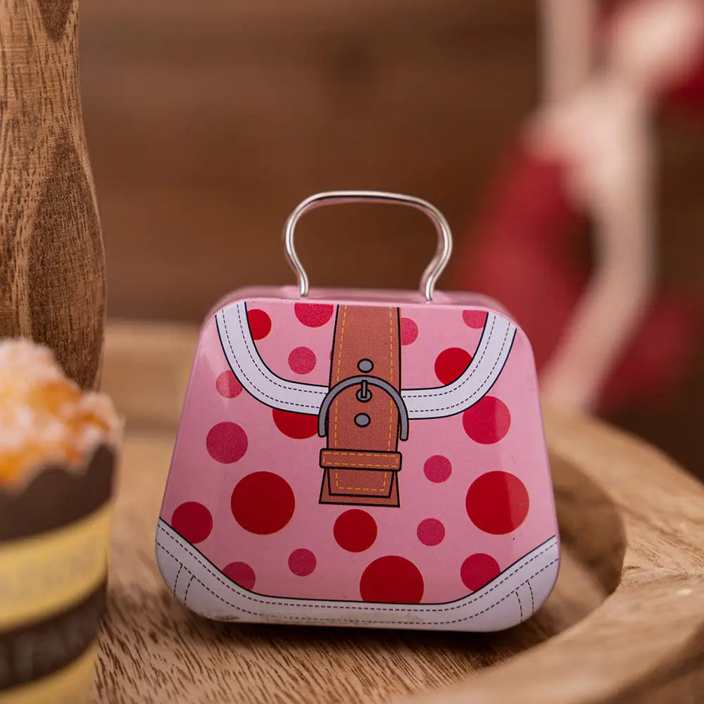 Christmas Decoration Metal Box Handbag Shape Tin Jar Jewelry Storage Case Kids Gift Can Storage Boxes Xms Party Decors
