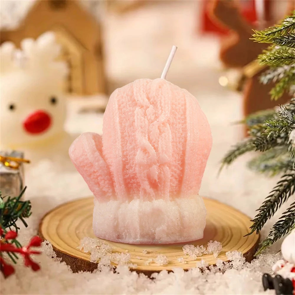 Christmas Gloves Scented Candle  Aromatherapy Candles Home Festive Ambiance Decor