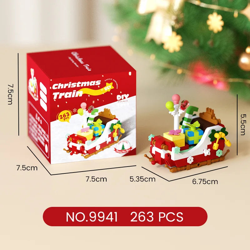 Christmas Gifts Reindeer Mini Building Blocks for Children Girl 6 Year Old christmas winter village mini blocks construction set