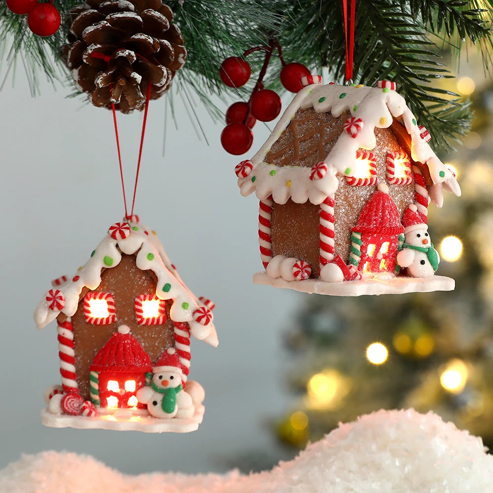 Christmas Theme LED Pendant Snowman Gingerbread Santa Claus Light