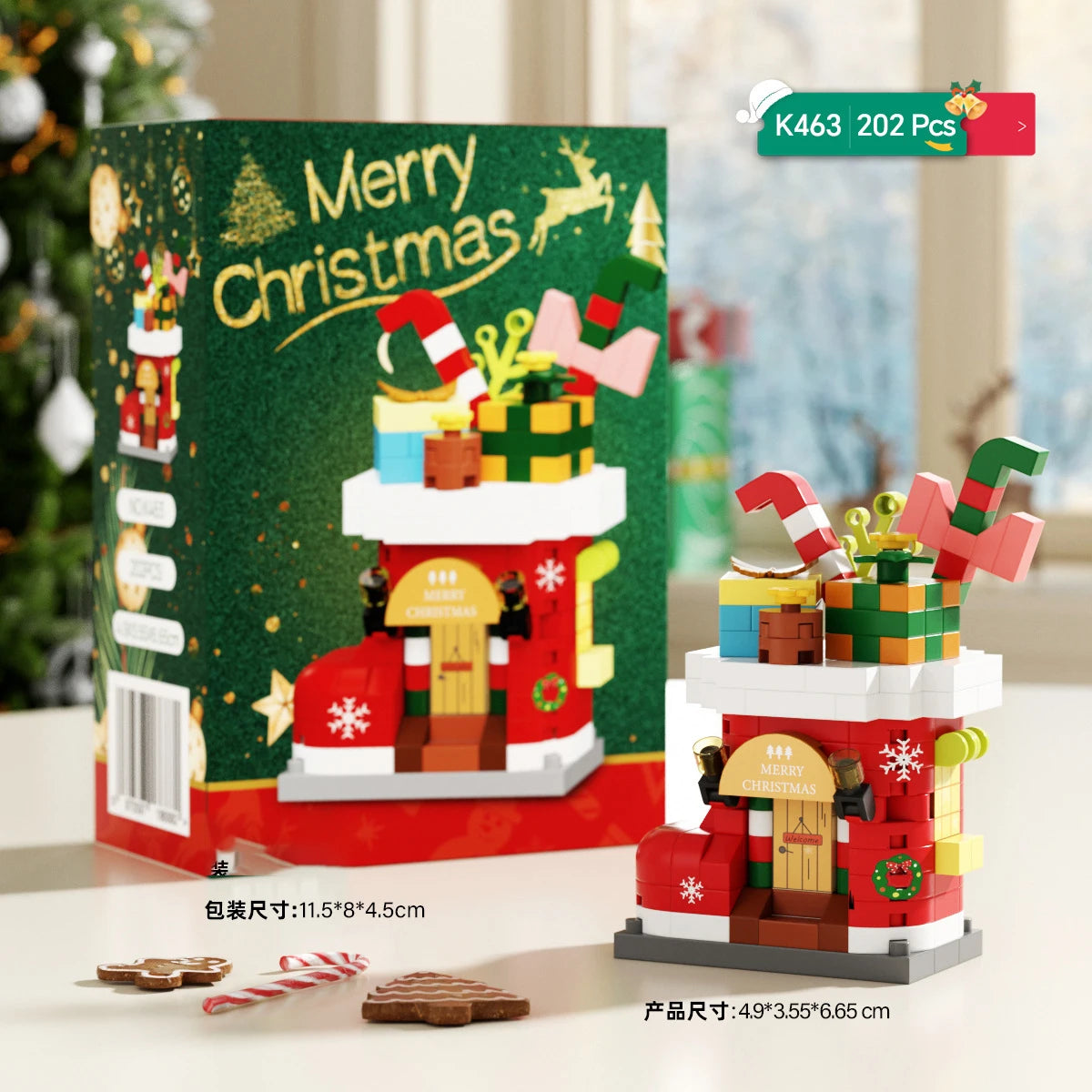 Christmas Gifts Reindeer Mini Building Blocks for Children Girl 6 Year Old christmas winter village mini blocks construction set
