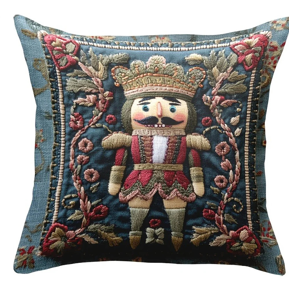 4PcChristmas Nutcracker Printed Pillowcase