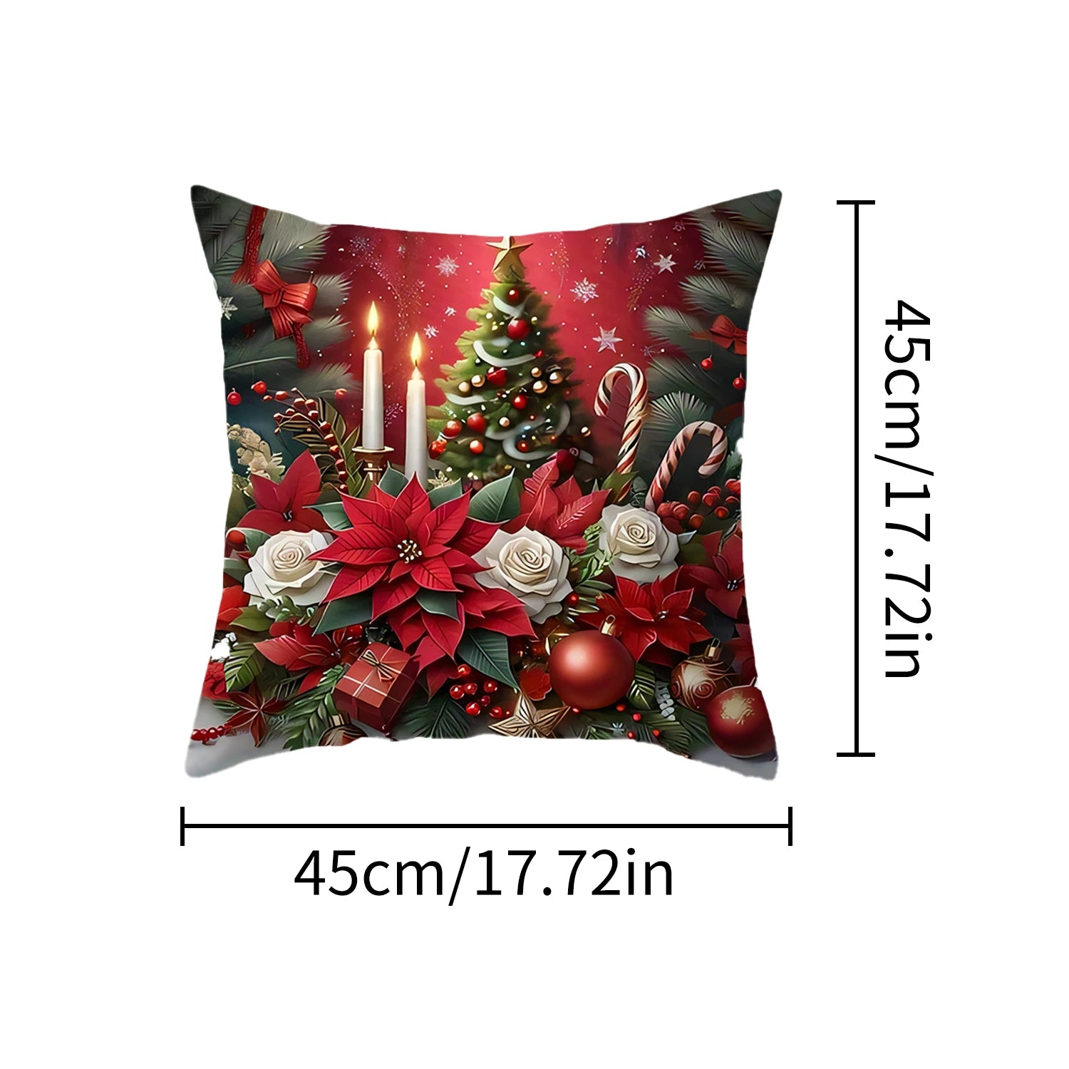 1pcs 2D Christmas Pillow Cover Xmas Party Decoration Xmas Holiday Santa Claus Pillow Cover Navidad Natal New Year Gift