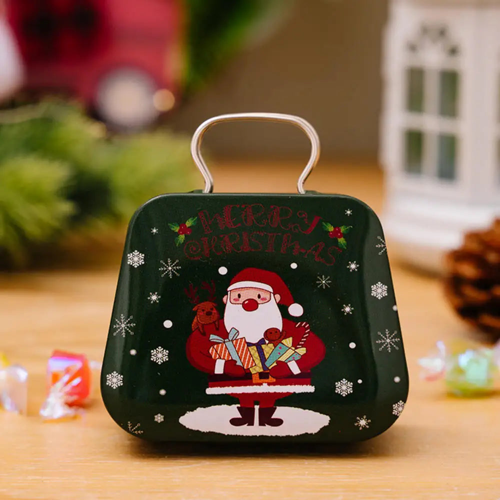 Christmas Decoration Metal Box Handbag Shape Tin Jar Jewelry
