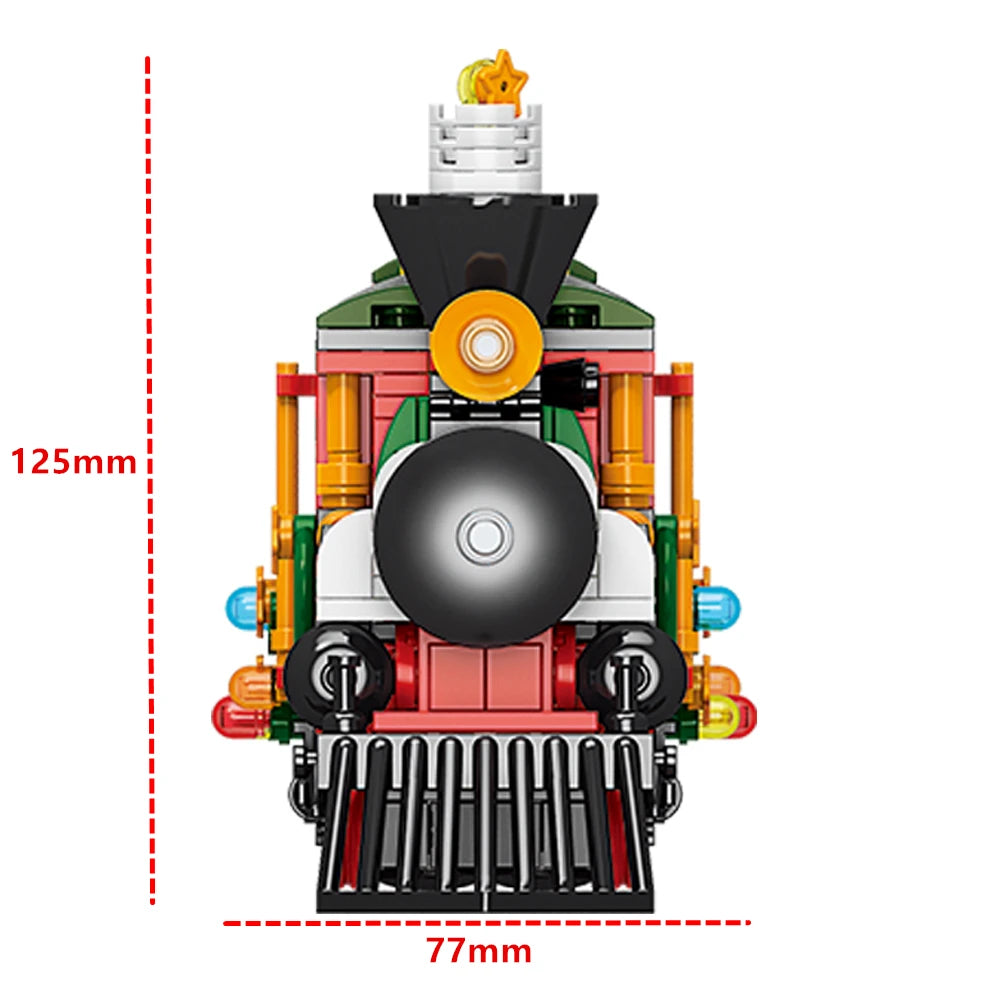 Christmas Train Christmas Tree Elk Christmas House Building Blocks Xmas Tree Decor For Kids