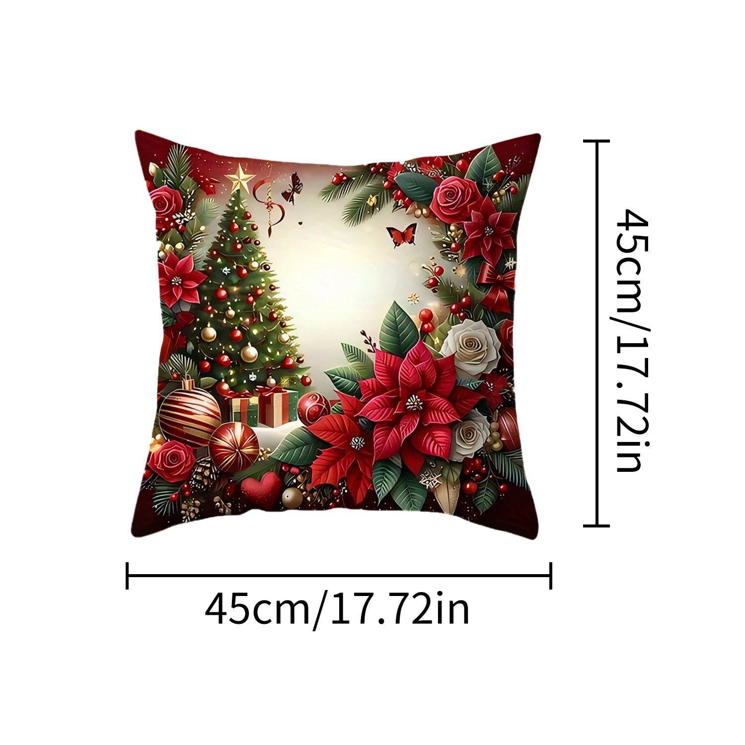 1pcs 2D Christmas Pillow Cover Xmas Party Decoration Xmas Holiday Santa Claus Pillow Cover Navidad Natal New Year Gift