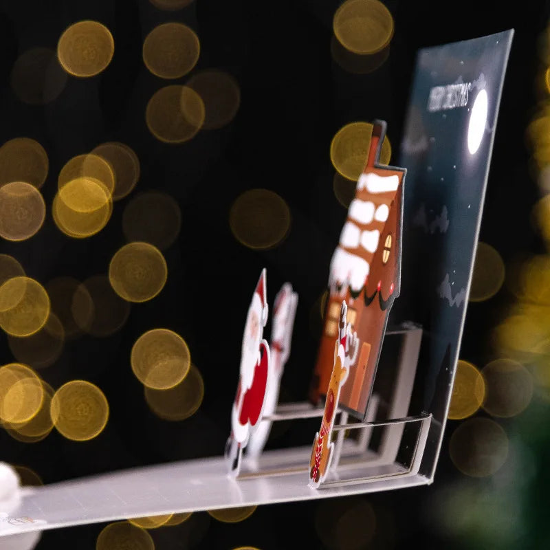 3D Pop UP Santa Cards Folding Merry Christmas Greeting Cards