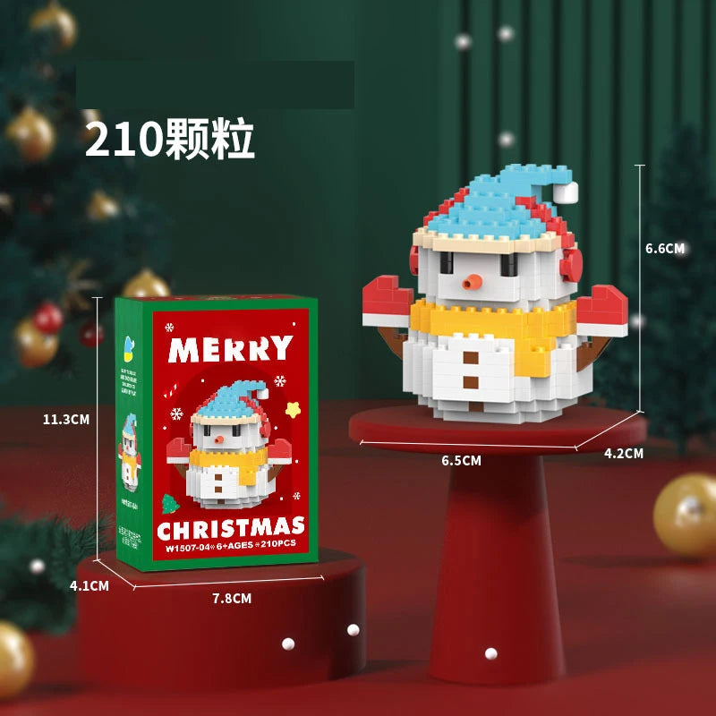 Christmas Gifts Reindeer Mini Building Blocks for Children Girl 6 Year Old christmas winter village mini blocks construction set
