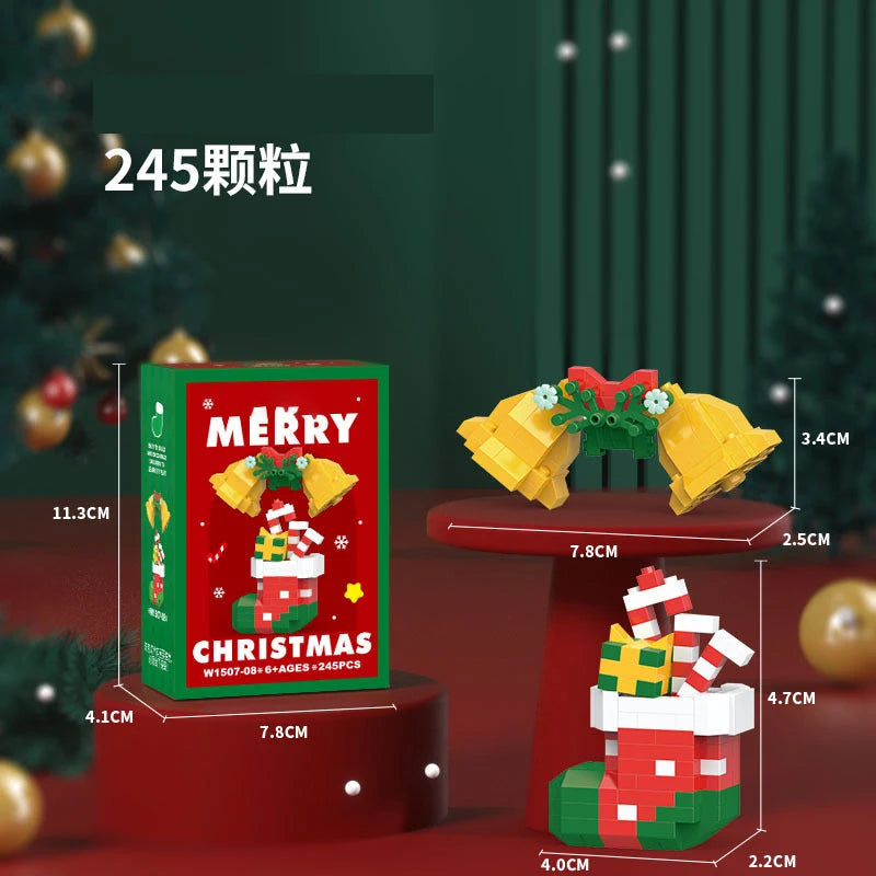 Christmas Gifts Reindeer Mini Building Blocks for Children Girl 6 Year Old christmas winter village mini blocks construction set