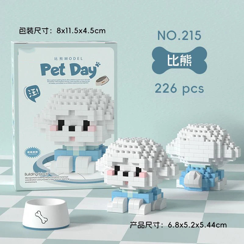 Animal Small Particle Dog Cat  Mini Building Blocks DIY Assembly Brick Sets Educational Toys for Kid 10 To 12 Year Birthday Gift