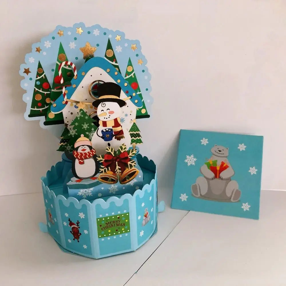 3D Pop Up Greeting Cards Merry Christmas Cards New Year Greeting Cards