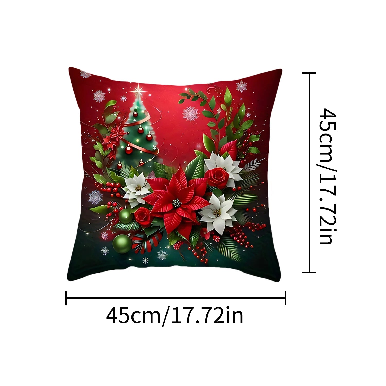 1pcs 2D Christmas Pillow Cover Xmas Party Decoration Xmas Holiday Santa Claus Pillow Cover Navidad Natal New Year Gift