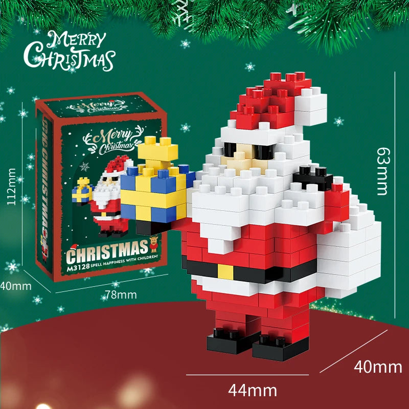 Christmas Gifts Reindeer Mini Building Blocks for Children Girl 6 Year Old christmas winter village mini blocks construction set