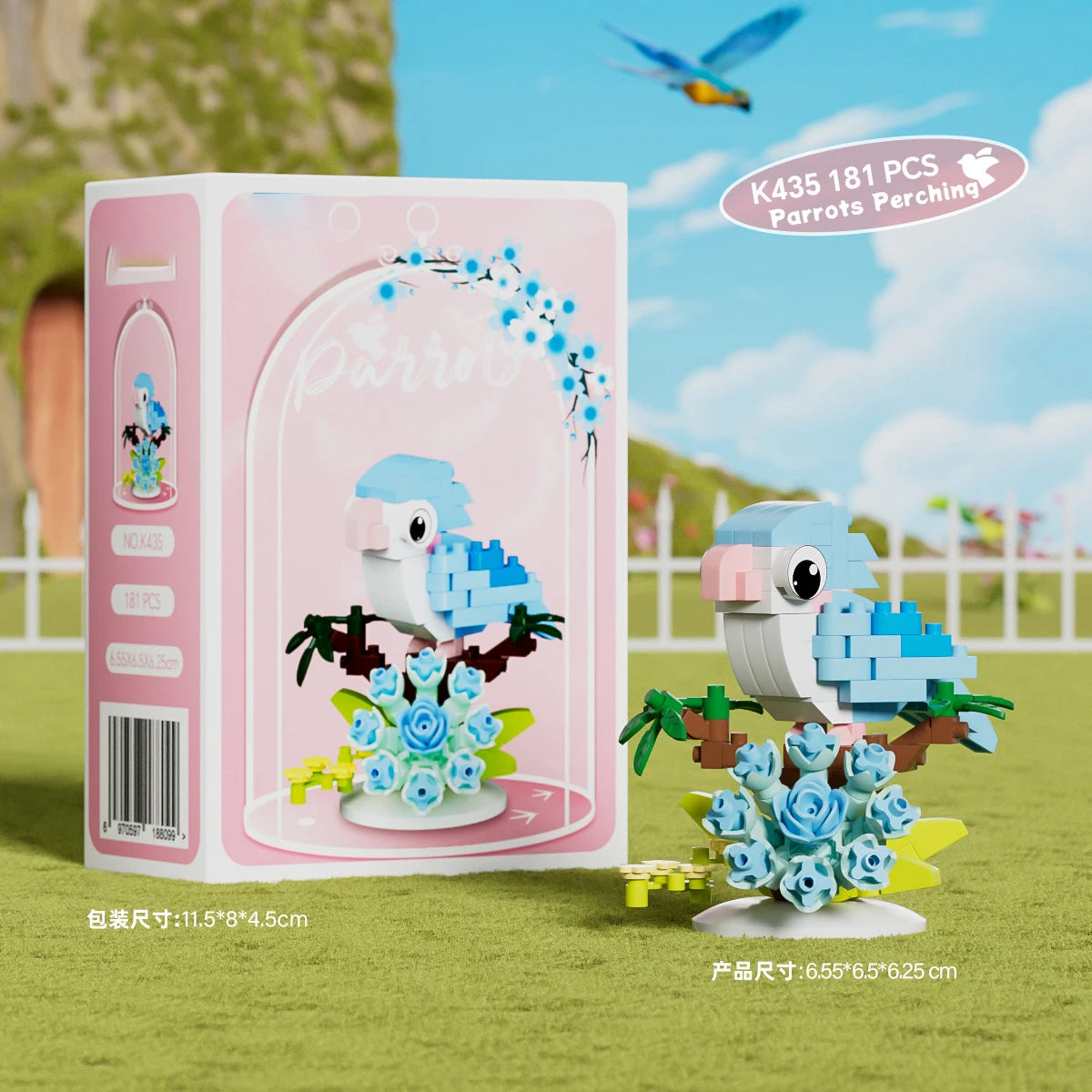 Animal Bird Building Blocks Toy for Children Girl 8 Year Old Kids Birthday Gift Mini Educational Parrot Assembling Brick Boy Toy