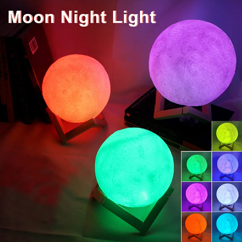 Book Light LED Moon Light Galaxy Light, Moon Night Light
