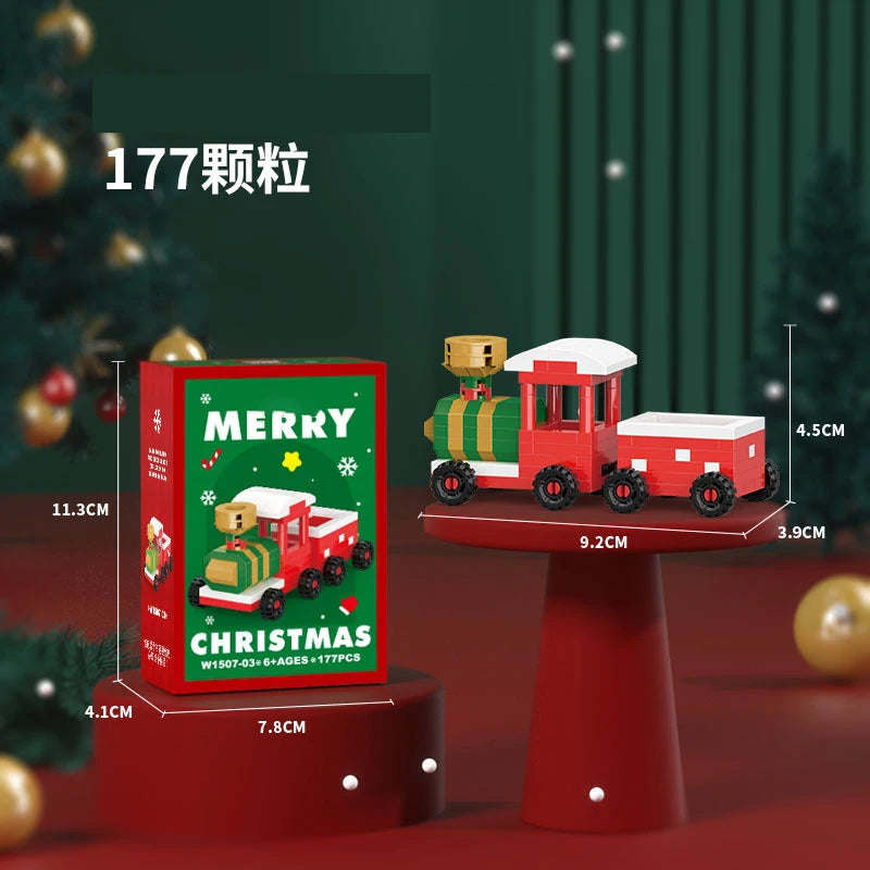 Christmas Gifts Reindeer Mini Building Blocks for Children Girl 6 Year Old christmas winter village mini blocks construction set