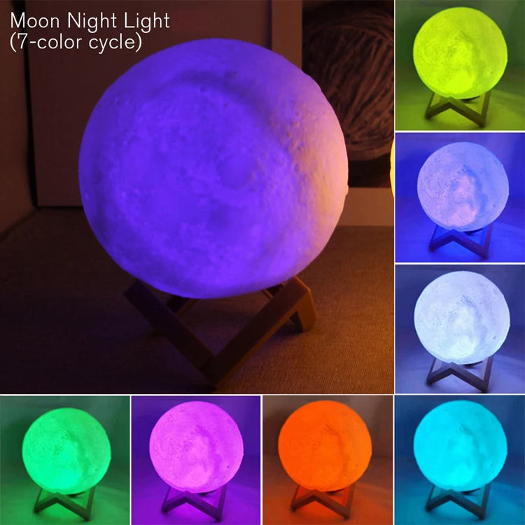 Book Light LED Moon Light Galaxy Light, Moon Night Light