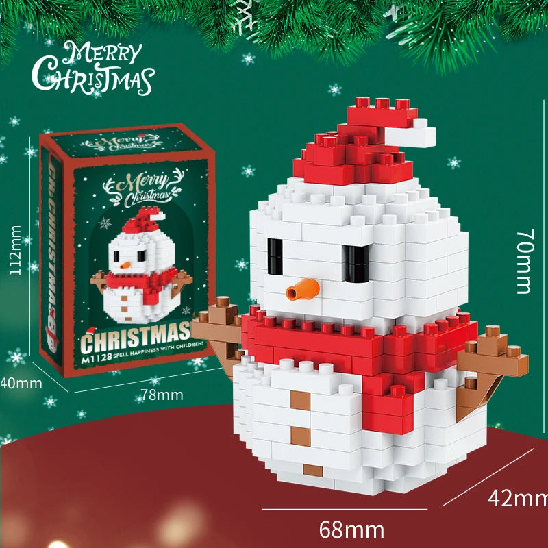 Christmas Gifts Reindeer Mini Building Blocks for Children Girl 6 Year Old christmas winter village mini blocks construction set
