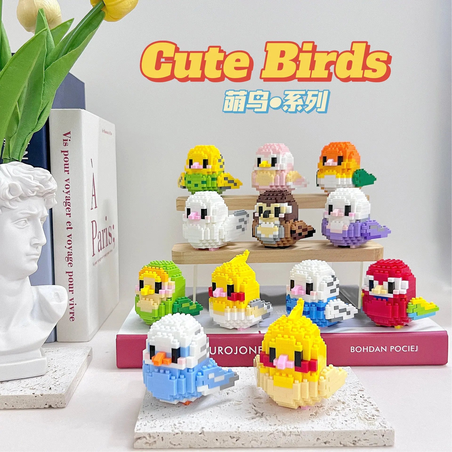 Animal Bird Building Blocks Toy for Children Girl 8 Year Old Kids Birthday Gift Mini Educational Parrot Assembling Brick Boy Toy
