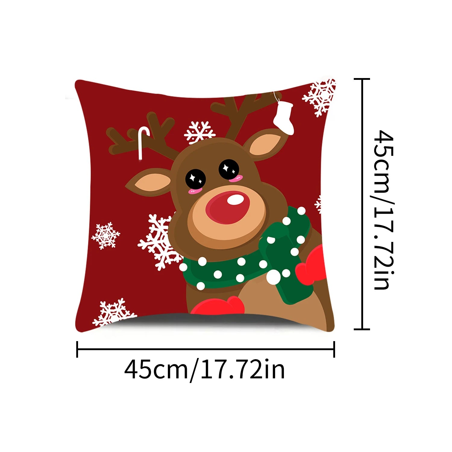 1pcs 2D Christmas Pillow Cover Xmas Party Decoration Xmas Holiday Santa Claus Pillow Cover Navidad Natal New Year Gift