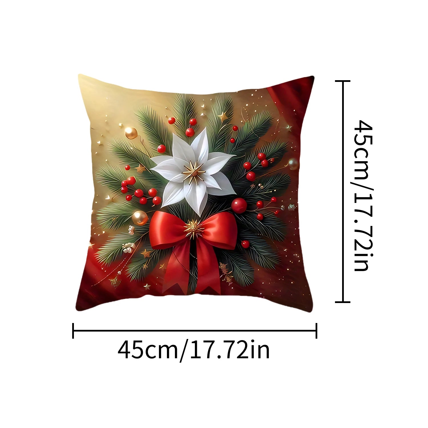 1pcs 2D Christmas Pillow Cover Xmas Party Decoration Xmas Holiday Santa Claus Pillow Cover Navidad Natal New Year Gift
