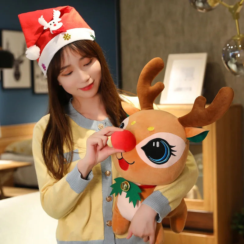 1pc 20CM Lovely Santa Claus Plush Toy Cute Elk Snowman Stuffed Doll Christmas Home Decor Kids New Year Gifts