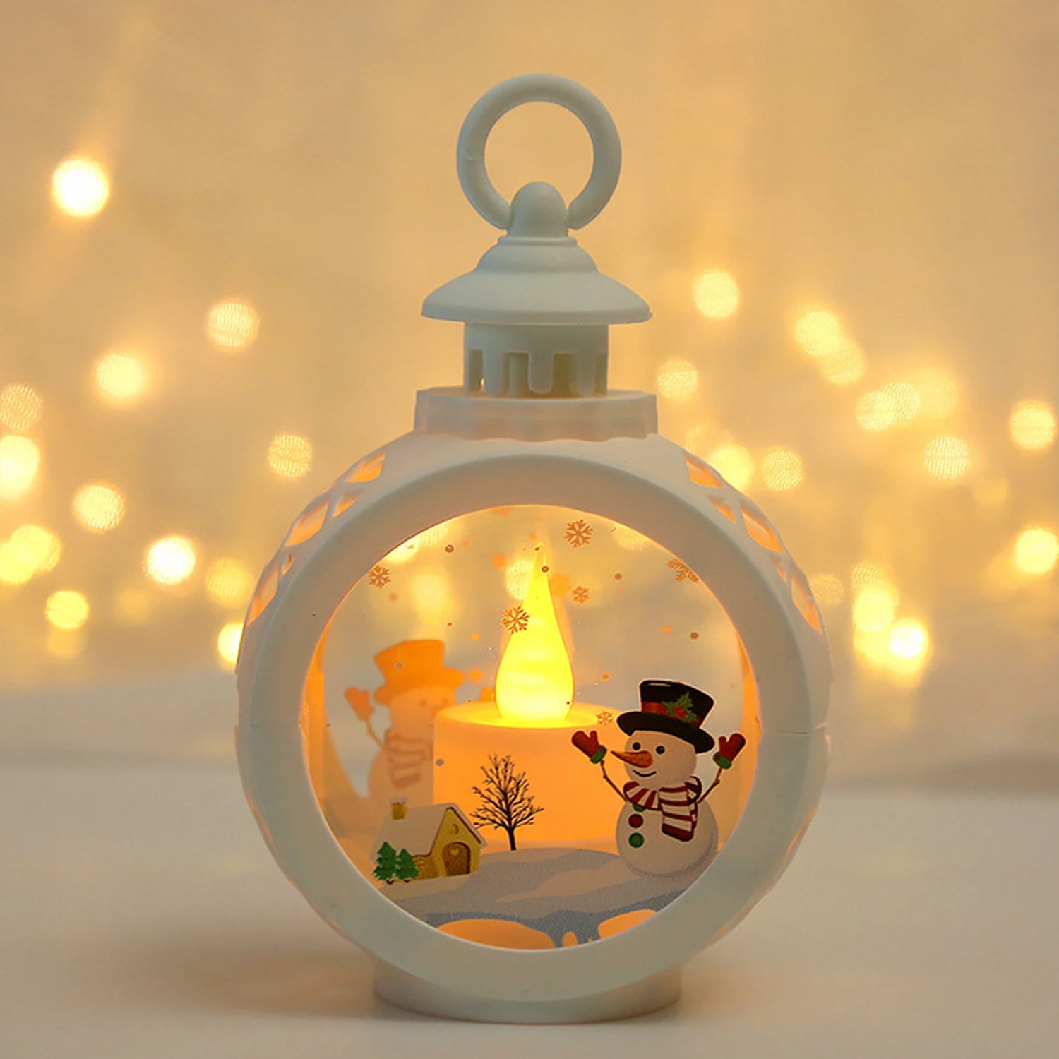 LED Christmas Decoration, Retro Christmas Candle Holder Lamp, Electronic Candle Light,