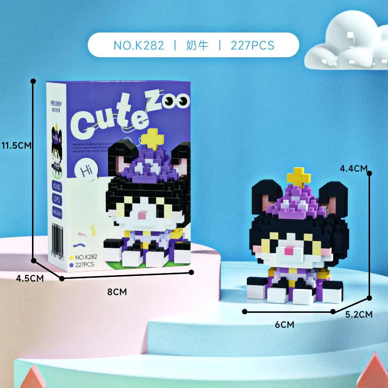 Animal Small Particle Dog Cat  Mini Building Blocks DIY Assembly Brick Sets Educational Toys for Kid 10 To 12 Year Birthday Gift