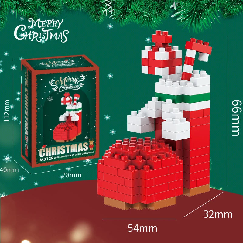 Christmas Gifts Reindeer Mini Building Blocks for Children Girl 6 Year Old christmas winter village mini blocks construction set