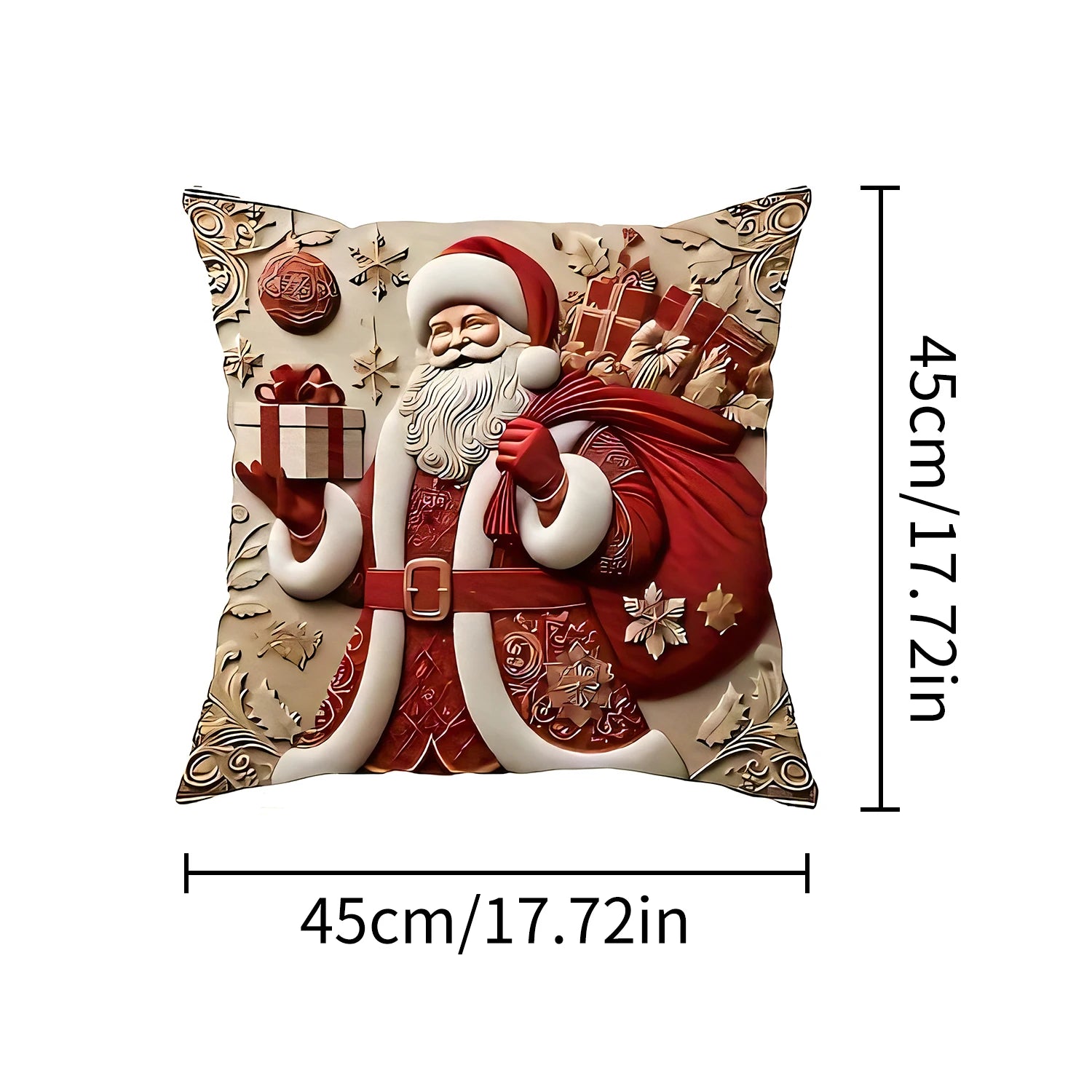 1pcs 2D Christmas Pillow Cover Xmas Party Decoration Xmas Holiday Santa Claus Pillow Cover Navidad Natal New Year Gift