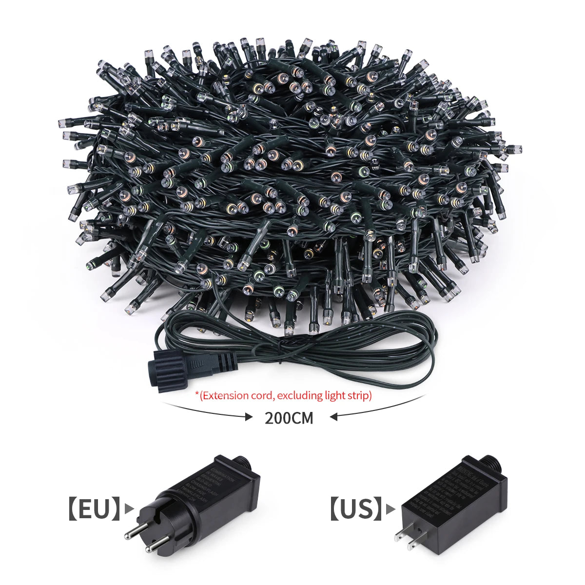 Christmas LED String Light 24V Warm White Multi Fairy Lights for Tree Decor, Waterproof Outdoor Room Decoration Garland Light