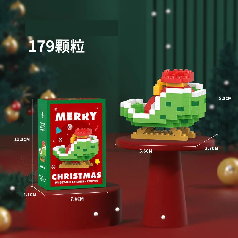 Christmas Gifts Reindeer Mini Building Blocks for Children Girl 6 Year Old christmas winter village mini blocks construction set