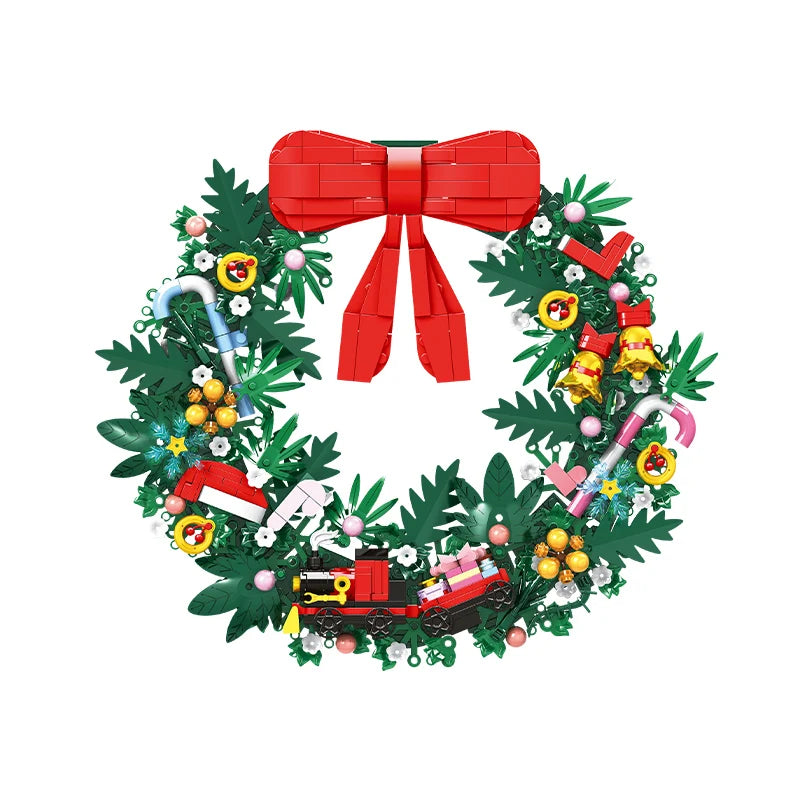 Christmas Train Christmas Tree Elk Christmas House Building Blocks Xmas Tree Decor For Kids